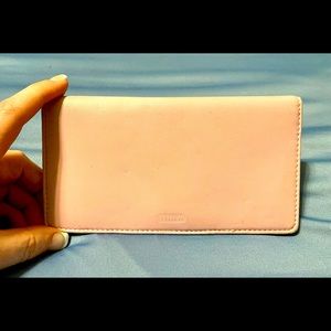 coach leather checkbook cover